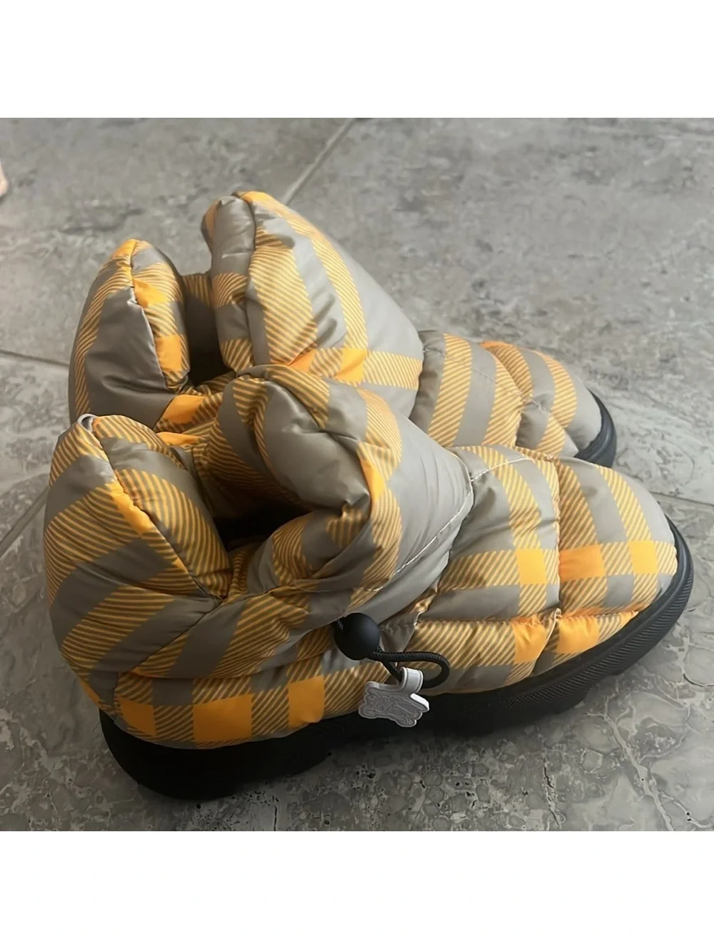 Burberry Check Pillow Padded Snow Boots, Size 40, NEW in Box with DustBag